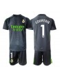 Real Madrid Thibaut Courtois #1 Torwart Ausweichtrikot für Kinder 2025-26 Kurzarm (+ Kurze Hosen)